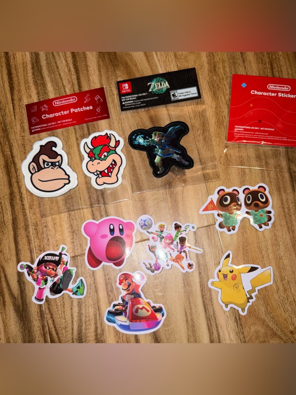 Nintendo stickers Pokémon Splatoon & Patches Mario Wario Zelda